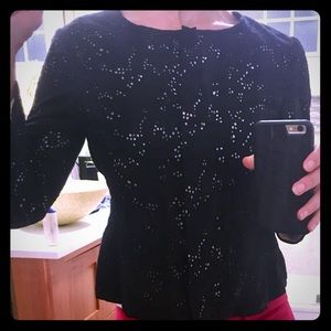 Loft 3/4 sleeve black jacket blazer